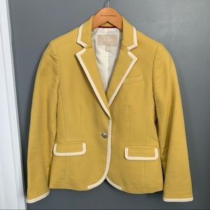 Banana Republic Mustard Blazer — size 6P (Petite) with sailor buttons
